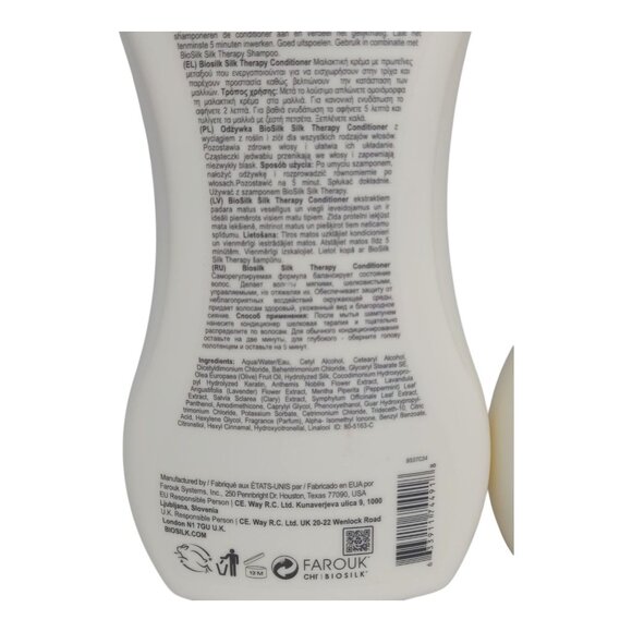 BioSilk Silk Therapy Shampoo & Conditioner Set 34 Oz Jumbo Sulfate Paraben Free - Picture 6 of 8